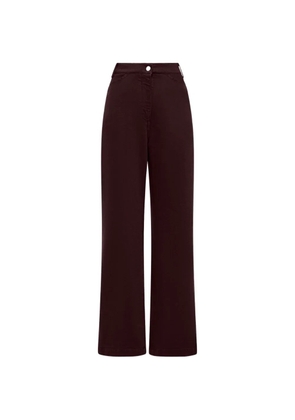 Another Tomorrow seaming-detail trousers - Brown