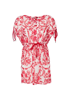 Gucci Pre-Owned floral drawstring dress - Red