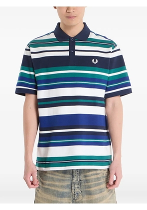 Fred Perry striped relaxed-fit polo shirt - Blue