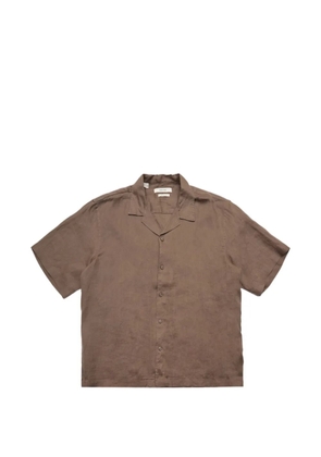 SELECTED Kylian linen shirt - Brown