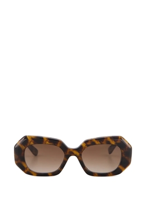 Emmanuelle Khanh Dixie geometric-frame sunglasses - Brown