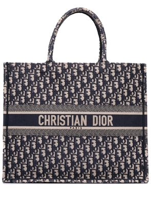 Christian Dior Pre-Owned 2019 Large Oblique Canvas Book tote bag - Blue