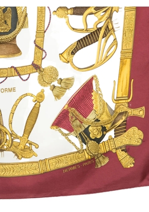 Hermès Pre-Owned 1985 Grand Uniforme silk scarf - Red