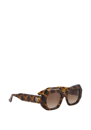 Emmanuelle Khanh Dixie geometric-frame sunglasses - Brown
