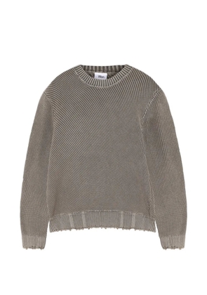 Won Hundred Bently distressed ribbed-knit sweater - Neutrals
