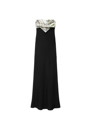 Versace silk crêpe marocaine strapless gown - Black