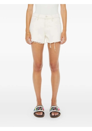 MOTHER The Dodger frayed shorts - White