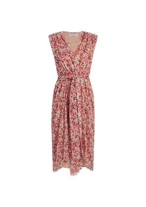Another Tomorrow gathered-detail asymmetric dress - Pink