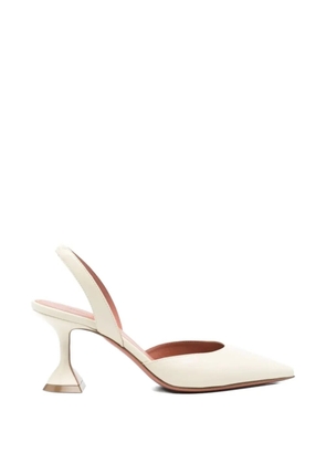 Amina Muaddi pointed-toe slingback heeled pumps - White