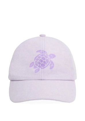 Vilebrequin logo-print linen baseball cap - Purple