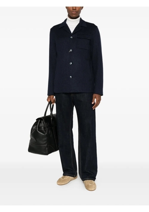 Herno chest flap-pocket button-up jacket - Blue