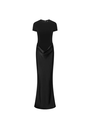 ROTATE BIRGER CHRISTENSEN capsleeve draped maxi dress - Black