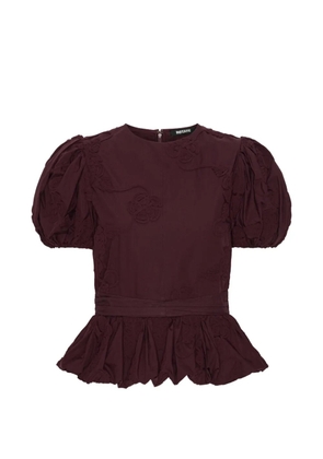 ROTATE BIRGER CHRISTENSEN puff sleeve top bordeaux - Red