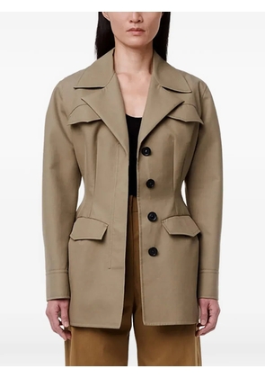 Another Tomorrow button-front jacket - Green