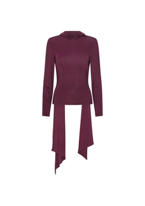 ROTATE BIRGER CHRISTENSEN long-sleeved scarf blouse - Purple