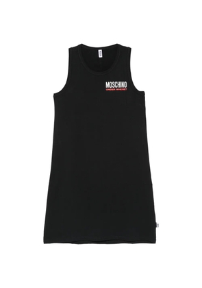 Moschino logo-print sleeveless mini dress - Black