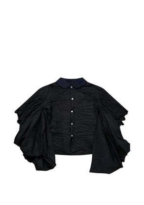 Comme des Garçons TAO ruched Peter Pan-collar shirt - Black