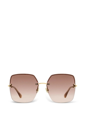 Jimmy Choo Eyewear Tavi N rimless square-frame sunglasses - Gold