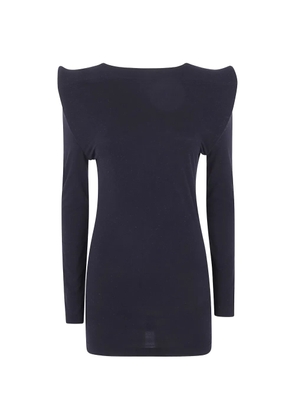 Junya Watanabe structured-shoulder sweater - Blue