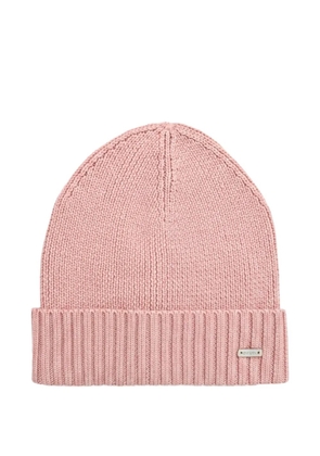 Geox ribbed logo beanie hat - Pink