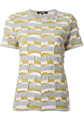 Junya Watanabe panel striped T-shirt - Pink