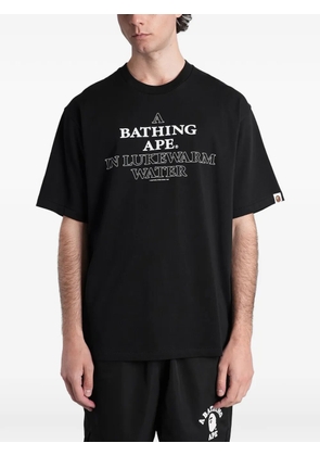 A BATHING APE® logo-print cotton T-shirt - Black