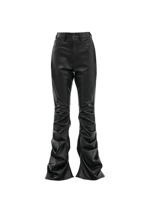 Junya Watanabe ruffled flared trousers - Black