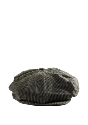 Ziggy Chen pinstripe-pattern baker hat - Grey
