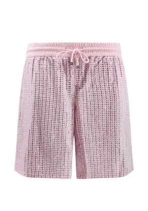 VENUJA crystal-embellished drawstring shorts - Pink