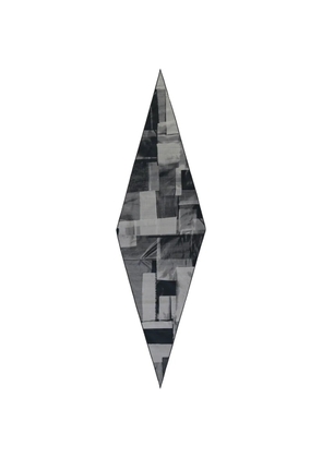 Zegna abstract-print diamond-shaped scarf - Black
