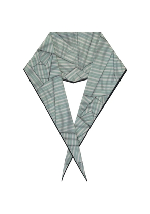 Zegna diamond-shaped striped scarf - Green