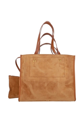 Jérôme Dreyfuss Léon M suede tote bag - Neutrals