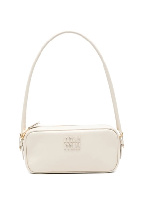 Miu Miu logo-embossed shoulder bag - Neutrals
