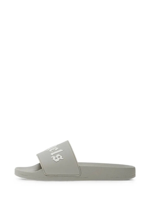 Palm Angels logo-print slippers - Grey