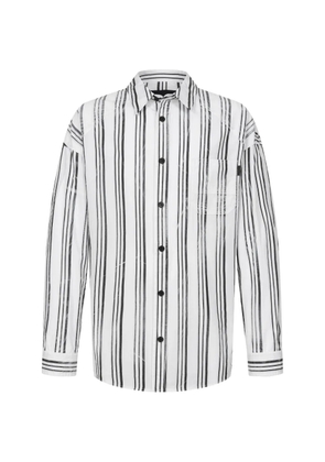 Juun.J vertical-stripe shirt - White