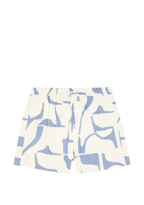 RAITH Massira-print swim shorts - White