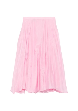 Rochas pleated A-line midi skirt - Pink