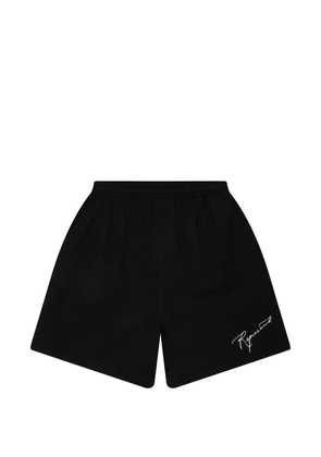 Represent logo-embroidered drawstring shorts - Black