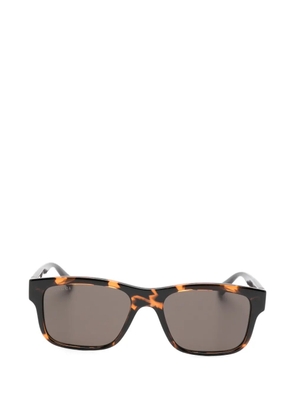 Gucci Eyewear tortoiseshell-effect rectangle-frame sunglasses - Brown