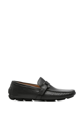 SERGIO MORETTI FIRENZE pebbled leather loafers - Black