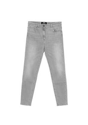 Elisabetta Franchi logo-plaque skinny jeans - Grey