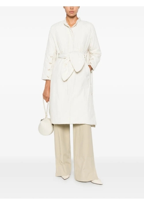 PSOPHIA belted button-cuff coat - Neutrals