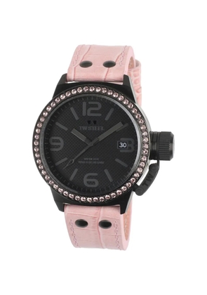 TW STEEL Canteen crystal-embellished 45mm watch - Black
