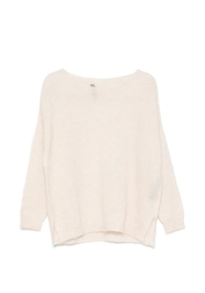 D.Exterior side-slit sweater - Neutrals