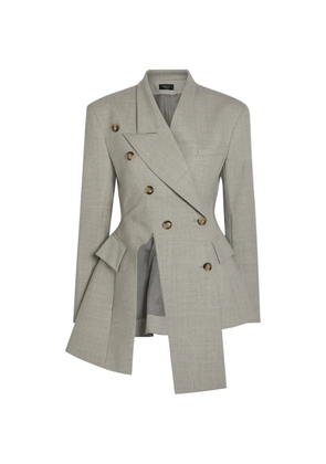 A.W.A.K.E. Mode asymmetric double-breasted jacket - Grey