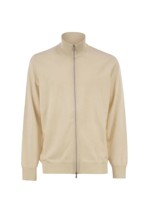 Brunello Cucinelli high-neck zip-up cardigan - Neutrals
