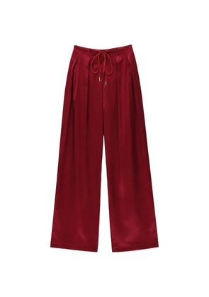 Danamé satin-finish drawstring palazzo pants - Red