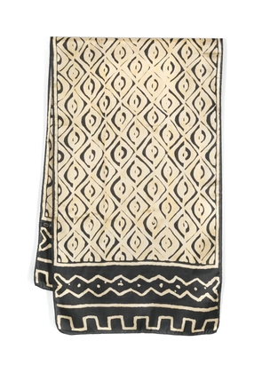 Etro Vintage geomatric-pattern silk scarf - Neutrals