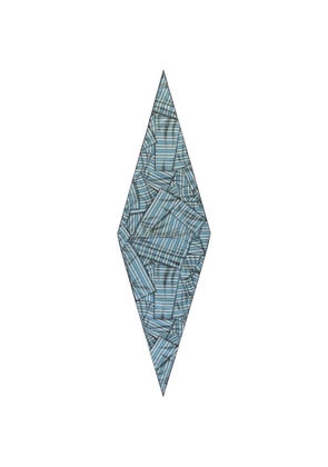 Zegna striped diamond-shaped scarf - Blue
