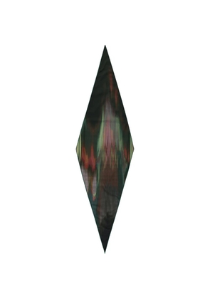 Zegna abstract-print diamond-shaped scarf - Green